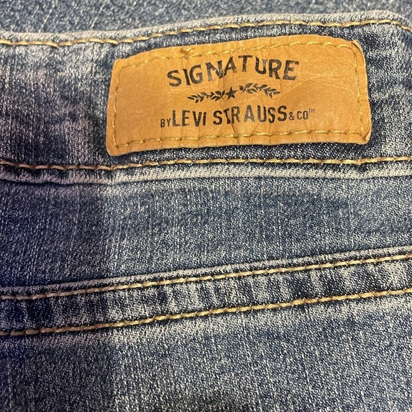 Levi’s Signature jeans 👖 Maternity Jeans sz 12M Modern Straight leg blue denim - Picture 9 of 12